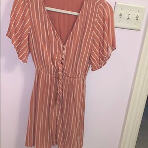 Striped Button-Down Dress